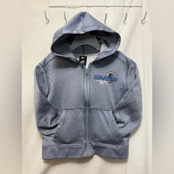 STARTER Other - STARTER Kids Blue-Gray Zip-Up Hoodie (Youth 6-7) 0125